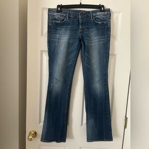 Express Dark Blue Flare Jeans